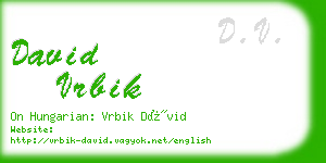 david vrbik business card